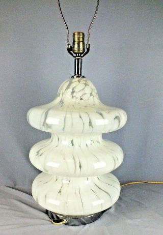 Mid Century Modern Murano Glass Pagoda Form Lamp c1970 Carlo Nason Mazzega ATR 9