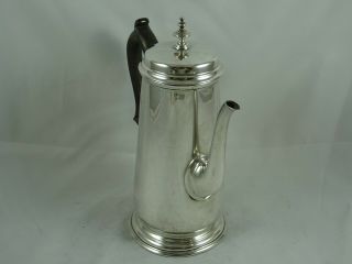 GEORGE II style solid silver COFFEE POT,  1913,  624gm 2