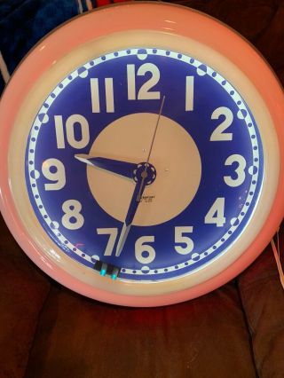 Totally Restored Bull’s - Eye Cleveland Neon Clock 2