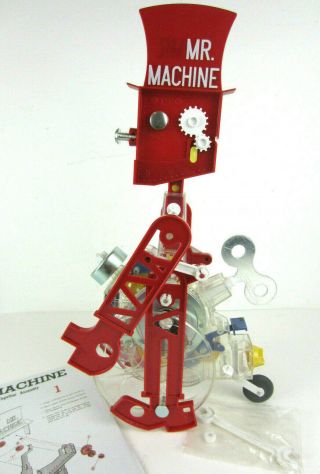 Mr Machine Wind Up Walking Toy Robot Instruction Metal Key/Bell/Wrench Box 2