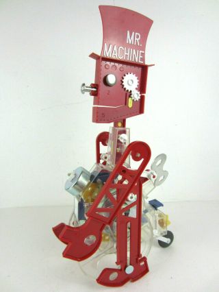Mr Machine Wind Up Walking Toy Robot Instruction Metal Key/Bell/Wrench Box 5