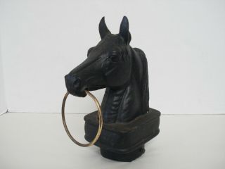 American Western Cast Iron Hitching - Post Horse Head 3