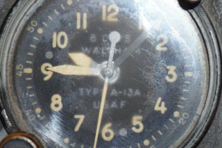 USAF MILITARY Waltham Aircraft Airplane 8 Day Clock STOP WATCH TYPEA - 13A 1959 2