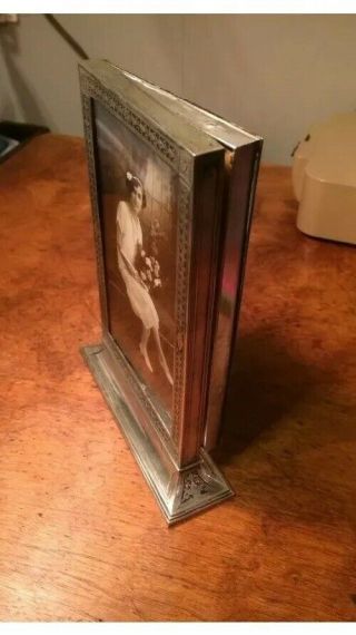 Antique Tiffany & Co Art Deco sterling silver picture frame Two Sided 8