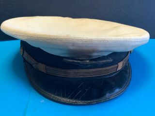 Ww2 Usn United States Naval S.  Appel & Co.  Correct Uniforms White Hat Cap W/badge