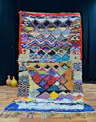 Vintage Moroccan Handmade Carpet Berber Museum Deco Rug 3 X 5 Bohemian Art Rug
