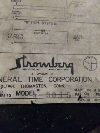 StromBerg Vintage Gray Metal Clock w/Synchron Motor USA 17 