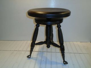 Vintage Piano Stool - H.  D.  Bentley Chicago - Late 1800s Antique