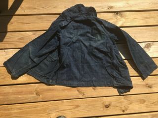 WW2 US Navy Blue Denim Navy Dungaree Shirt from Estate, 11