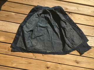 WW2 US Navy Blue Denim Navy Dungaree Shirt from Estate, 8