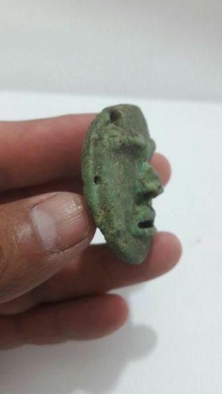 Pre - Columbian Maya Jade Pendant from Guatemala.  Ca.  850 ad. 2