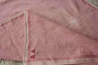 Scarf Antique French Foulard Neckerchief Country Clothing Chore Work Wear Pink
