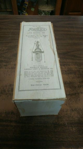 Antique Industrial Reflex Gas Light Lighting No.  6 1912 Box Welsbach Division