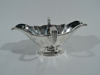 Gorham Plymouth Sauce Boat - A2802 - Antique Gravy - American Sterling Silver