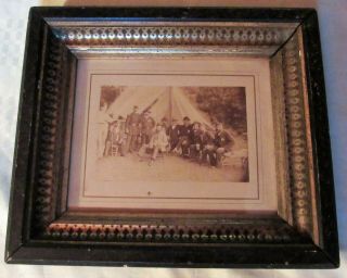 Rare Antique Cabinet Card Photo Civil War Soldiers Gar Camp Reunion Trenton Nj