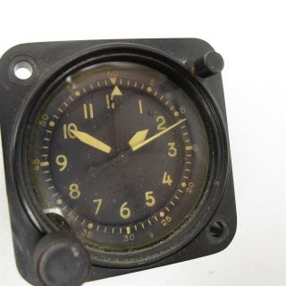 Vtg Waltham Military Aircraft Clock 8 Day 22 Jewels Type A - 13a
