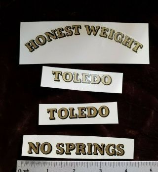 Toledo No Springs Honest Weight Candy Scale & Coin Machine Decal Cs 4 Decal Set