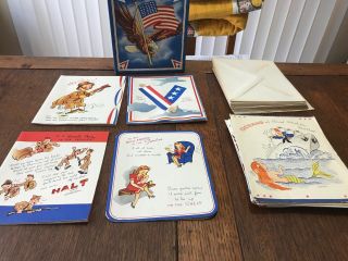 Box Of 1940s Military Greeting Cards