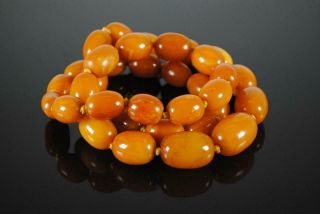 Antique Chinese Baltic Butterscotch Natural Honey Amber - Beaded Necklace 73g 60cm