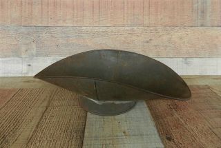 Antique Primitive Oval Tin Metal Country Store Candy Scale Pan Scoop 12 "