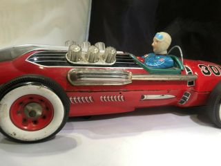 Vintage 1960s Tin Battery Operated Champion Racer 301 2