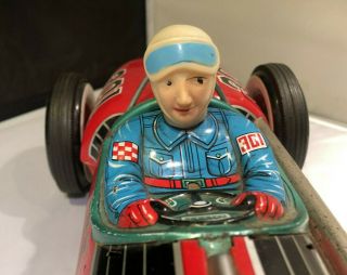 Vintage 1960s Tin Battery Operated Champion Racer 301 4