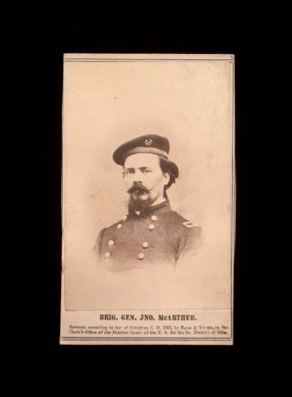 Civil War Brigadier General John Mcarthur Cdv
