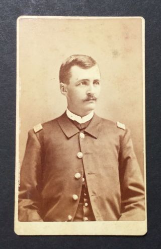 Good Unidentified Civil War Era Soldier,  Cdv Raleigh,  Nc