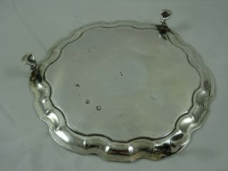 EARLY GEORGE II solid silver SALVER,  1732,  302gm 5