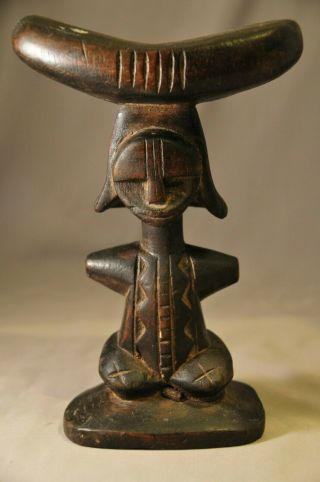 Antique African Dogon Carved Wood Headrest