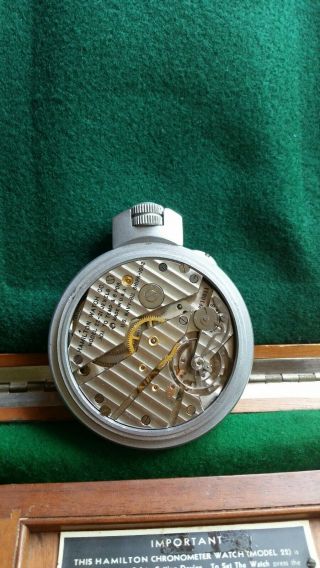 WWII Hamilton Model 22 Ships Deck Watch 6