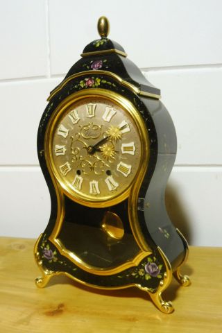 Swiss Eluxa Mantel Clock Boulle Clock Rare Vintage