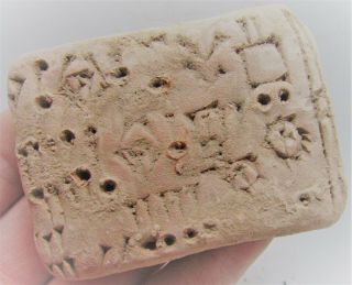 Circa 3000bc Ancient Near Eastern Clay Tablet With Early Form Of Writing