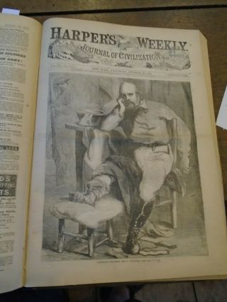 Bound Volume Harper ' s Weekly,  1862 38 Civil War Issues 7