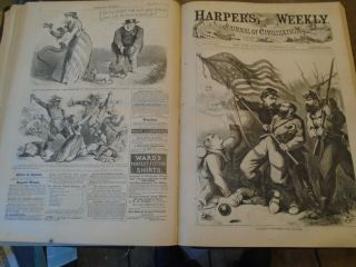 Bound Volume Harper ' s Weekly,  1862 38 Civil War Issues 8