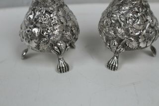 Schofield Baltimore Rose Salt & Pepper Shakers Old Baltimore Silversmiths Mark 4