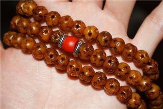 Tibetan antique bracelet prayer beads mala rosary tibet necklace old kapala 108 9