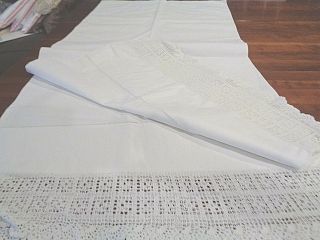 Antique Handmade 100 Linen Large Bolster - Pillow Cover