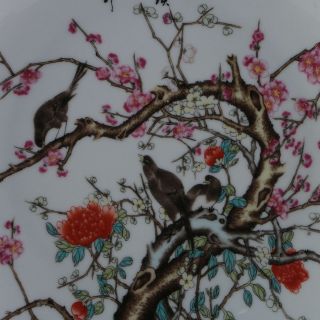Chinese Porcelain Handmade Birds&Flowers Plate Made By The Royal of Yongzheng XP 2