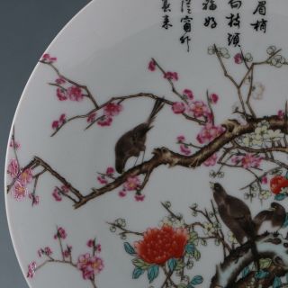 Chinese Porcelain Handmade Birds&Flowers Plate Made By The Royal of Yongzheng XP 4
