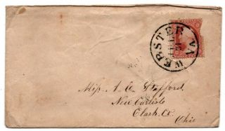 Wv West Virginia Webster Sent To Carlisle Oh Ohio Civil War Postal Cover