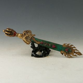 Exquisite Brass & Turquoise Handmade Sword Instruments Gl661