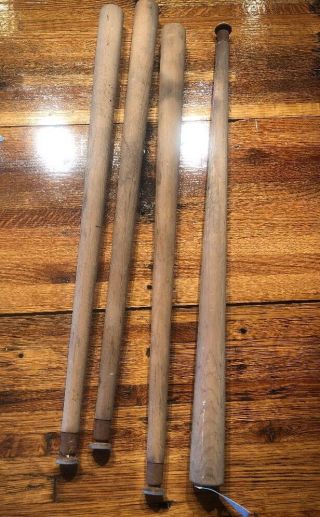 4 Wood Industrial Table Legs Spindle Farm House Antique Unfinished Vintage Retro