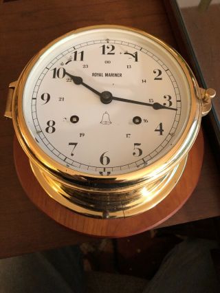 Vintage Schatz & Sohne Royal Mariner Ships Clock Made In Germany