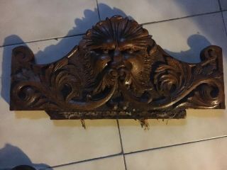 Antique Oak Lions Head 3