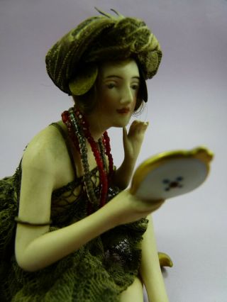 Antique & Very Rare German Bathing Beauty Harem Lady By Wm.  Goebel Half Doll Rel