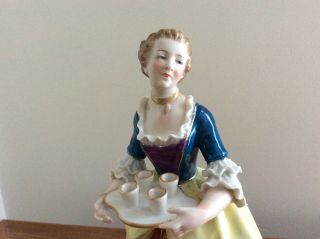 Volkstedt dresden sitzendorf lady chocolategirl figurine rare porcelain RARE 2