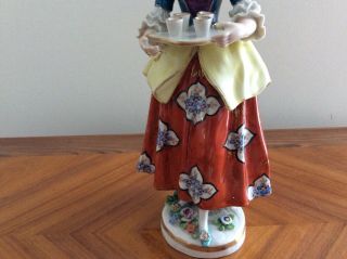 Volkstedt dresden sitzendorf lady chocolategirl figurine rare porcelain RARE 3