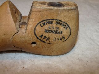 3 Vintage Child ' s 5 1/2 D Wooden Cobbler Shoe Lasts Forms Stamped,  1945,  46 & 47 3