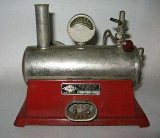 Vtg Empire Metal Ware Corp Toy Steam Engine W/rpm Speed Indicator Model B43